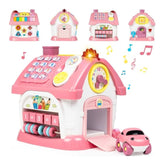 6 in 1 Multi-Functional House Montessori Toddlers Musical Toys Educational Birthday Gift Busy Board Activity Cube